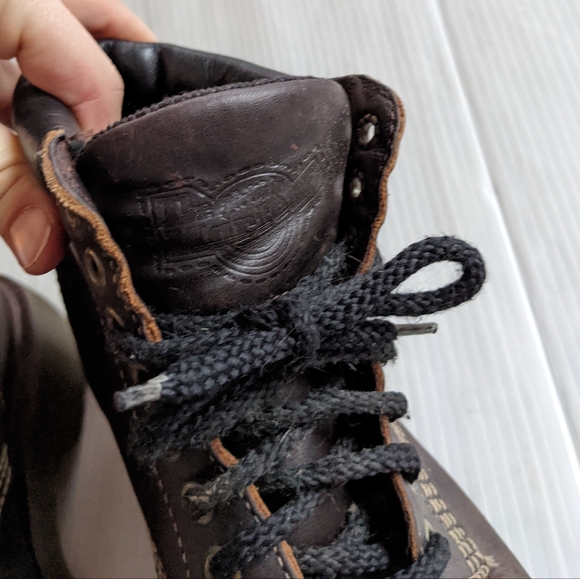 DOC MARTENS Vintage MIE Chunky Chunky Platform Brown Leather Boots - Picture 12 of 14